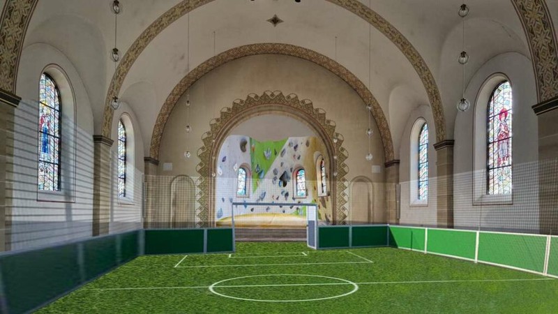 Die Collage zeigt, wie die Lennekirche in Zukunft aussehen könnte. Grafik/ Stefan Rapp