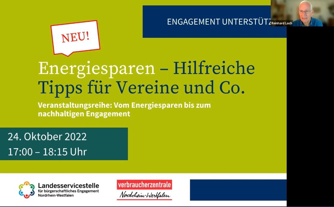 Video zum Energiesparen – Hilfreiche Tipps für Vereine und Co./ Bildschirmfoto